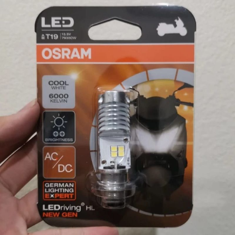 Lampu Depan Osram ,Motor Bebek Matic Hi Low Ac Dc putih kuning, Osram H6 M5