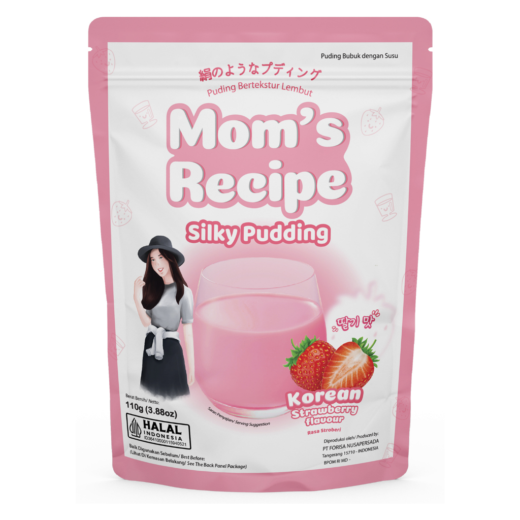 

Silky Pudding Korean Strawberry Pouch Forisa Moms Recipes Mom's Puding Stroberi Korea