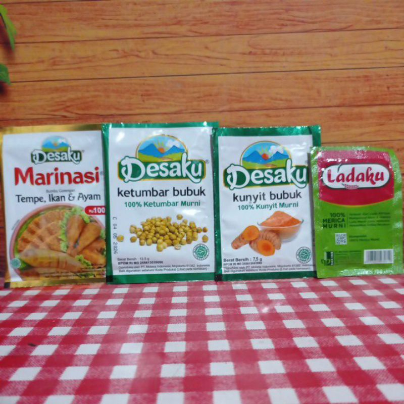 

Ladaku - Desaku kunyit bubuk - ketumbar bubuk - Desaku Marinasi Sachet