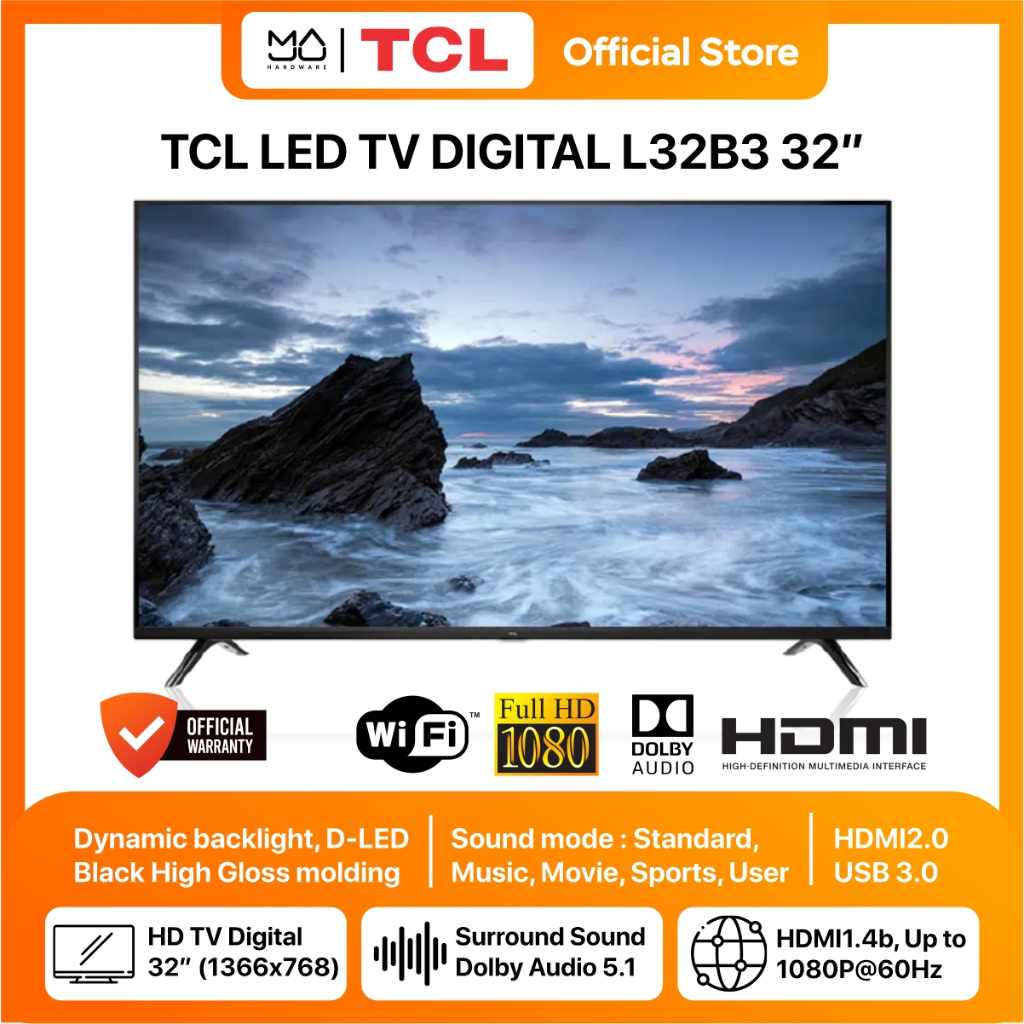 TCL LED TV 32" L32D3000B