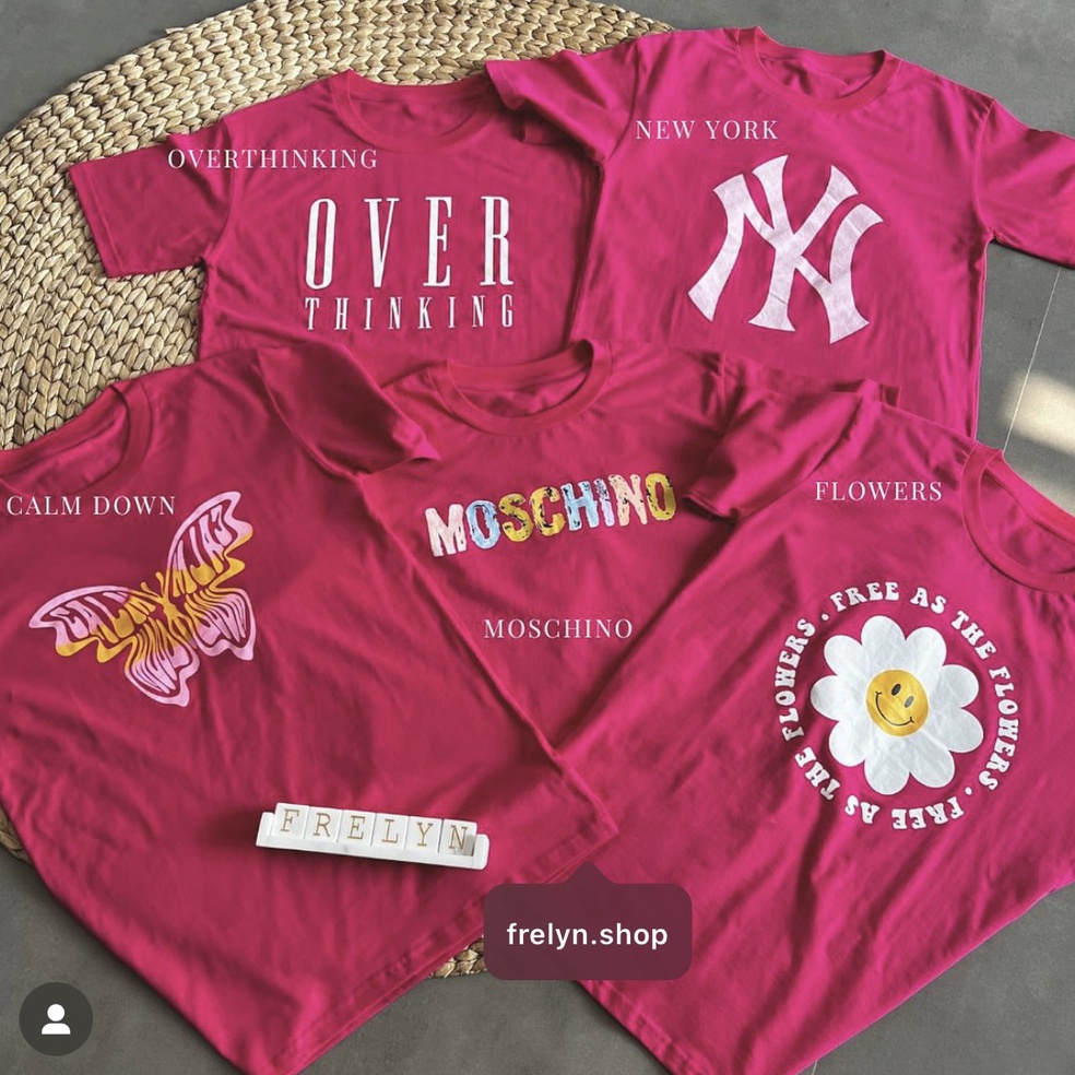 ART I55F FUSCHIA PINK FANTA COLLECTION l BAJU KAOS TSHIRT TUMBLR TEE OVERSIZE JUMBO DAISY NY