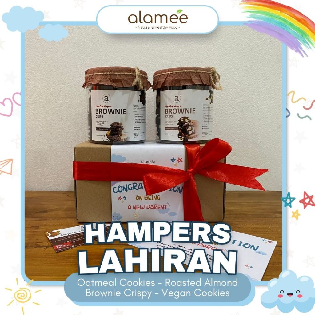 

ALAMEE Hampers Ibu Melahirkan Kado Lahiran Baby Born Gift Hadiah Mom Cemilan Kacang Mede Kue Kering