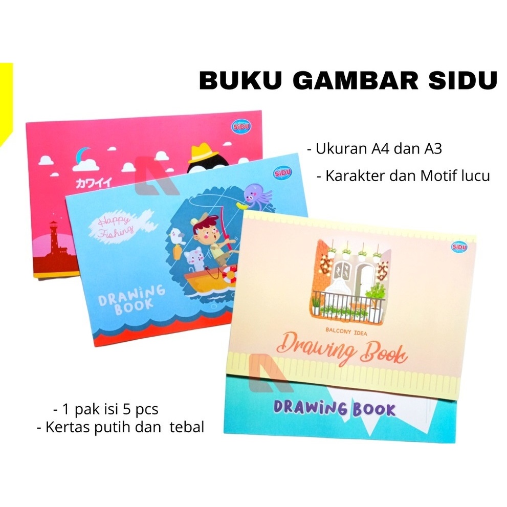 

Buku gambar SIDU A4 / Buku gambar SIDU A3 1PACK