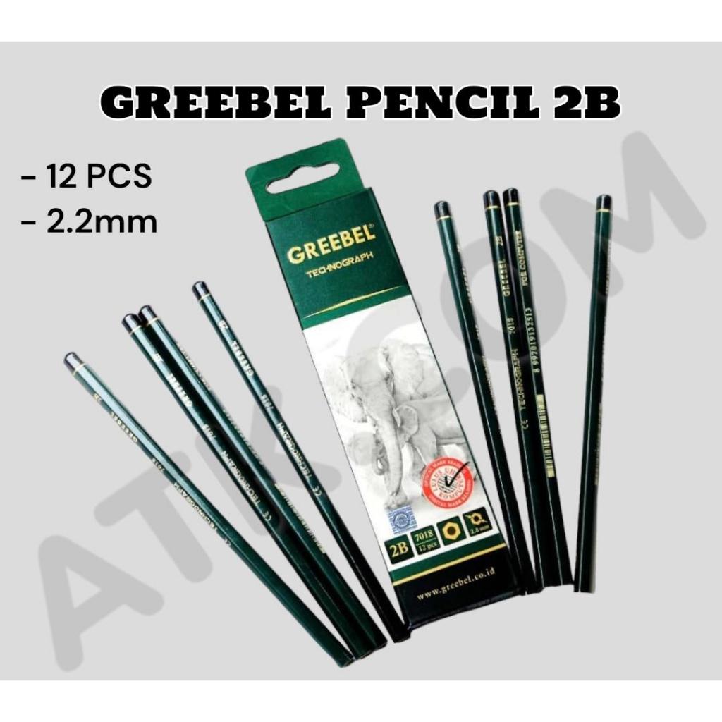 

Pensil 2B GREEBEL / Pensil Tulis / Graphite 2B 7018 / Pensil Kayu / tidak beracun untuk sekolah / Technograph