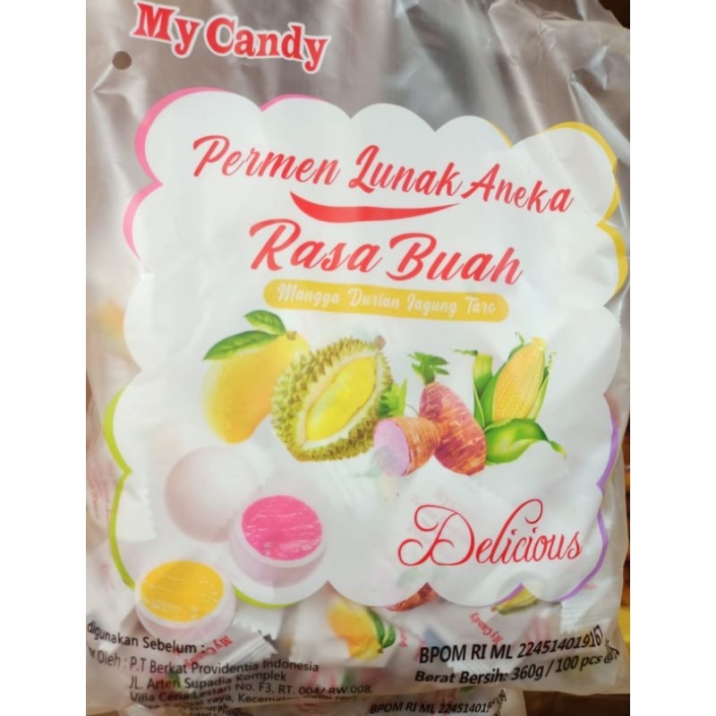 

permen lunak aneka rasa buah