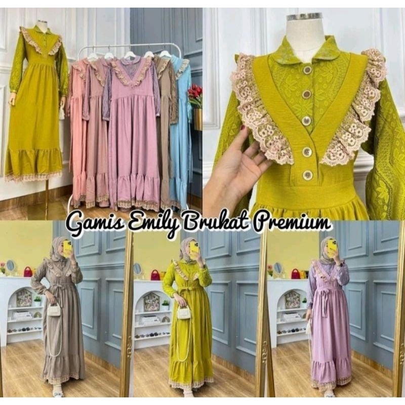 EMELLY DRESS MAXY CRINGKEL AIRFLOW / GAMIS BURKAT RENDA WANITA
