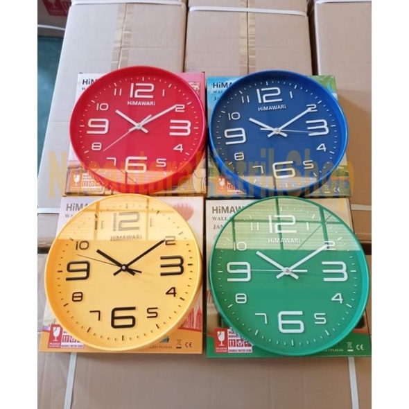STOK TERBARU Jam Dinding Himawari 3cm  Wall Clock Minimalis 12 Inch Himawari Original