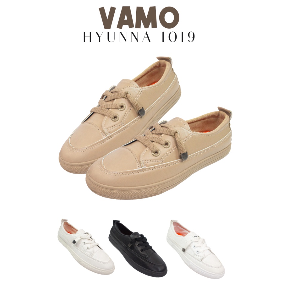 Paling Laris Vamo Hyunna Sepatu Casual Flat Shoes Pansus Import Premium Quality Bahan Kulit Sintetis