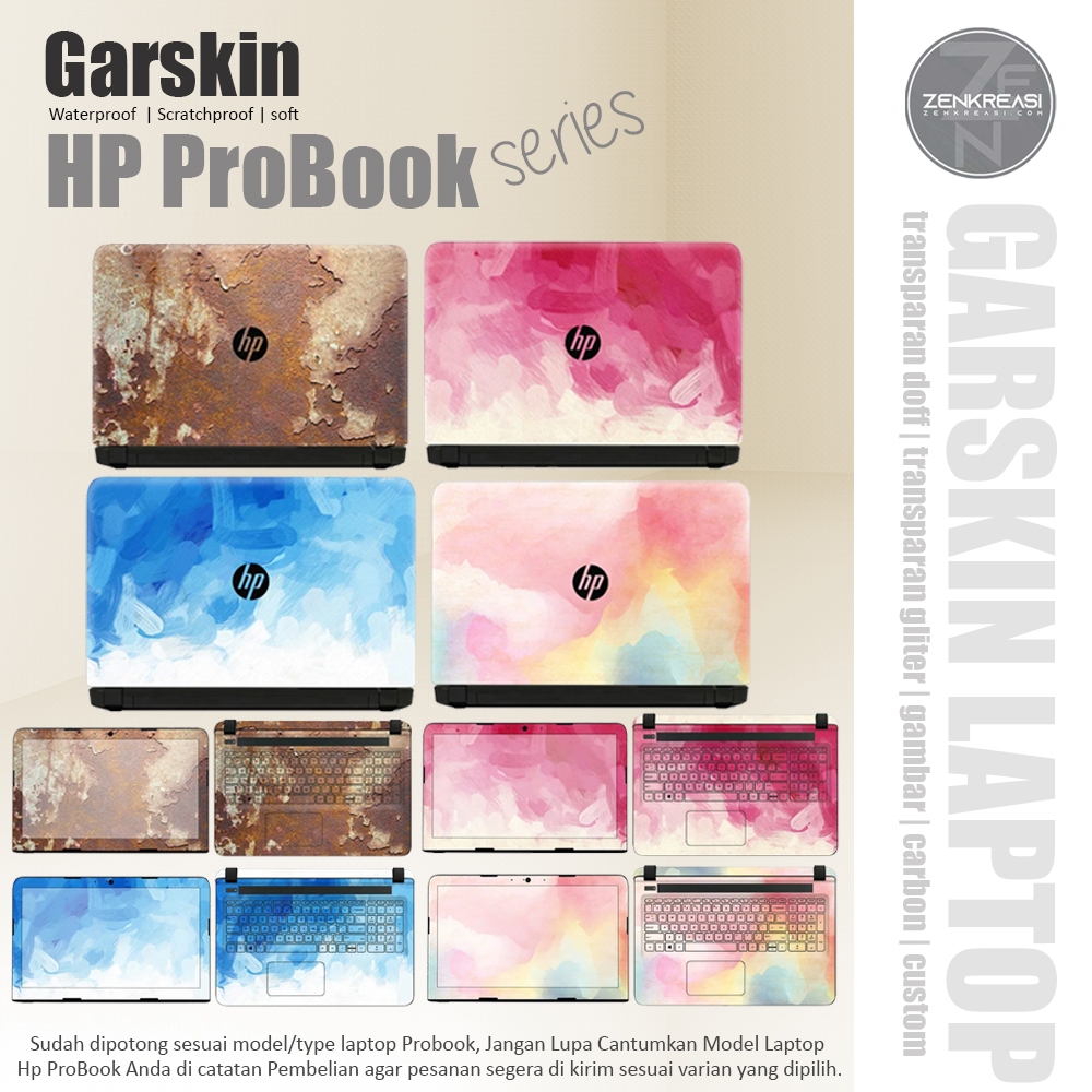 Garskin Laptop Hp Probook series | Garskin Laptop FullBody | Skin Laptop Protector | Garskin Transpa