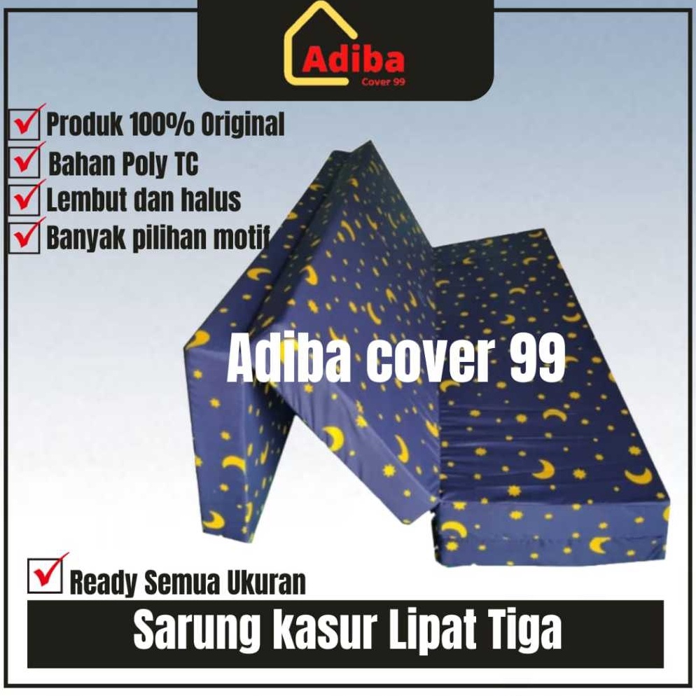 LANGSUNG KIRIM  ( Hanya Sarung ) Sarung Kasur Lipat 3 Busa Inoac Sarung kasur lipat 3 resleting