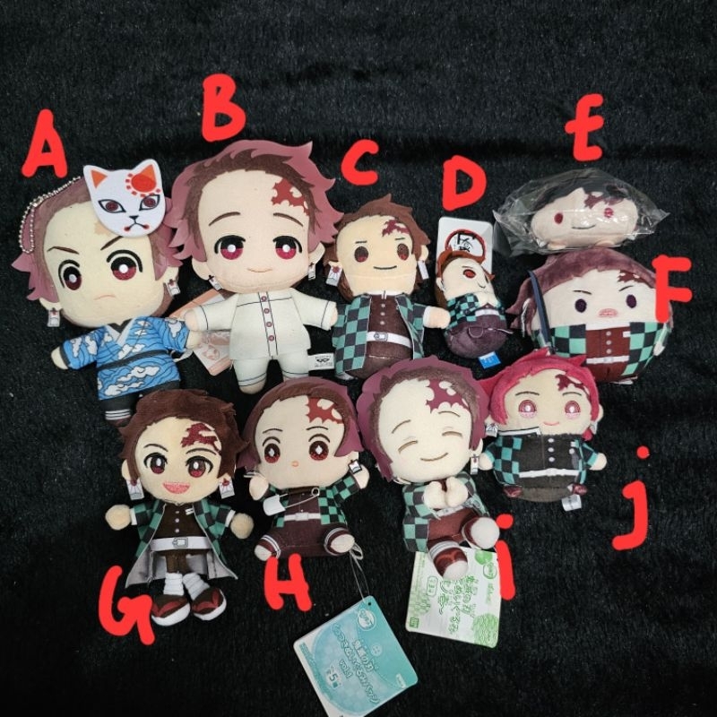 nuigurumi plush kimetsu no yaiba tanjiro mameito noru tomonui dkk