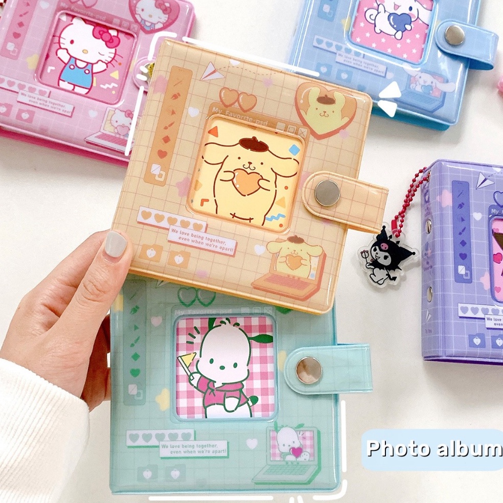Best Product Kawaii Sanrio album foto binder 3 ring mini dengan liontin 4saku Photo album card polar