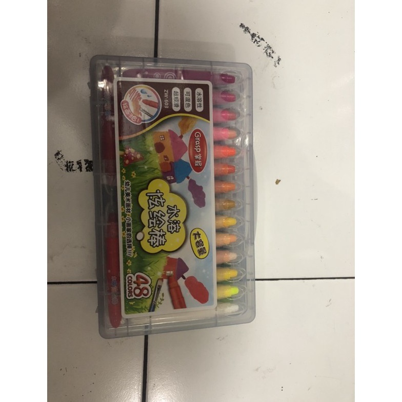 

Ready crayon grasp silky 48 warna jumbo BIY