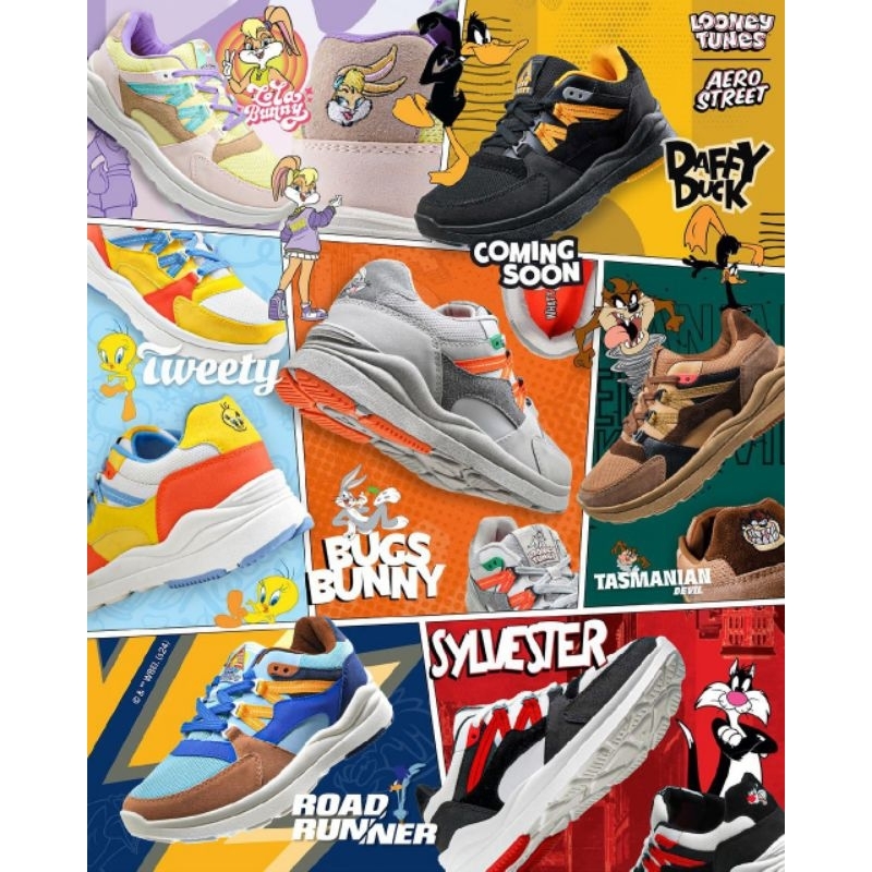 [ORIGINAL ] SEPATU AEROSTREET X LOONEY TUNES 37-44 [BNIB]