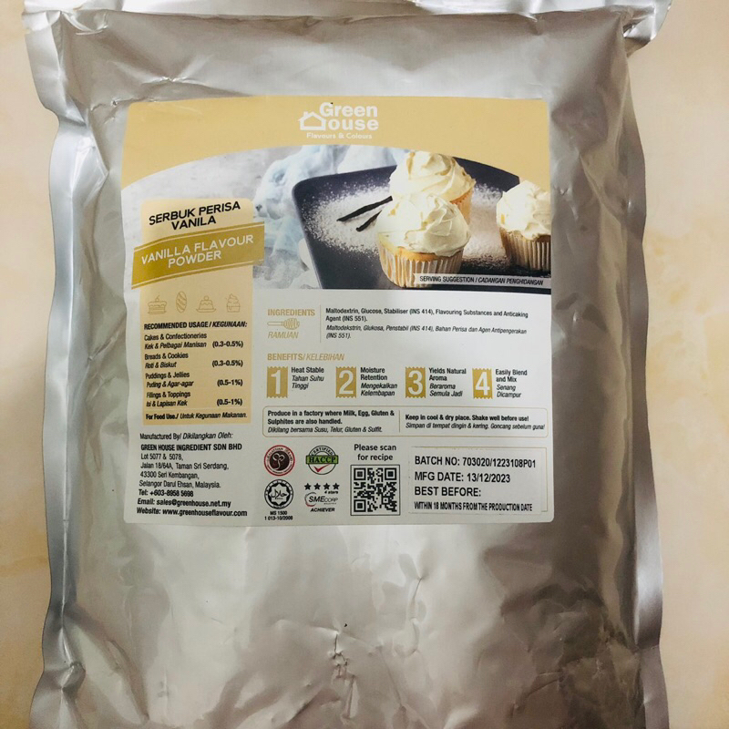 

EMULCO (GreenHouse) VANILLA POWDER 2kg (Halal)