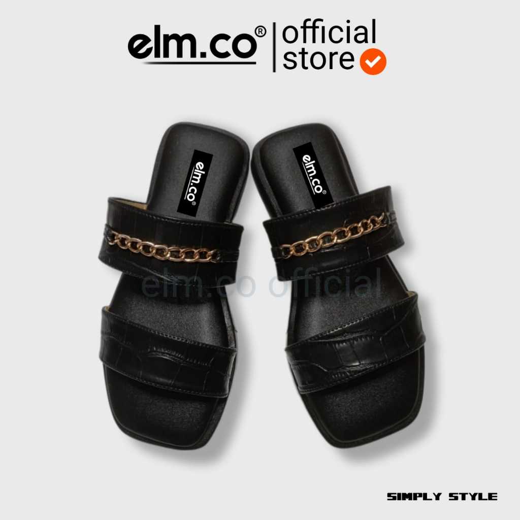 elm.co Sandal wanita teplek flatform jelly sendal kekinian keren viral ec04 ec05