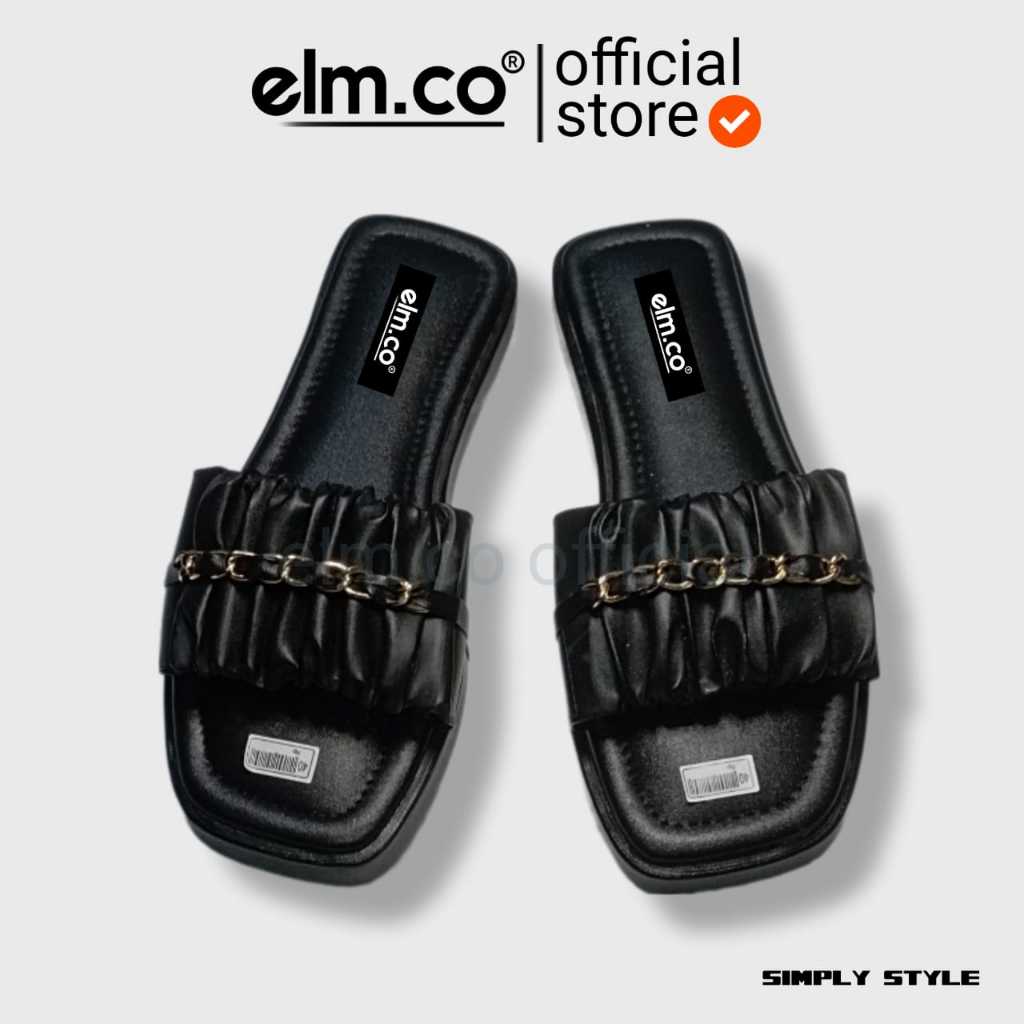 elm.co Sandal wanita teplek flatform jelly sendal kekinian keren viral ec04 ec05