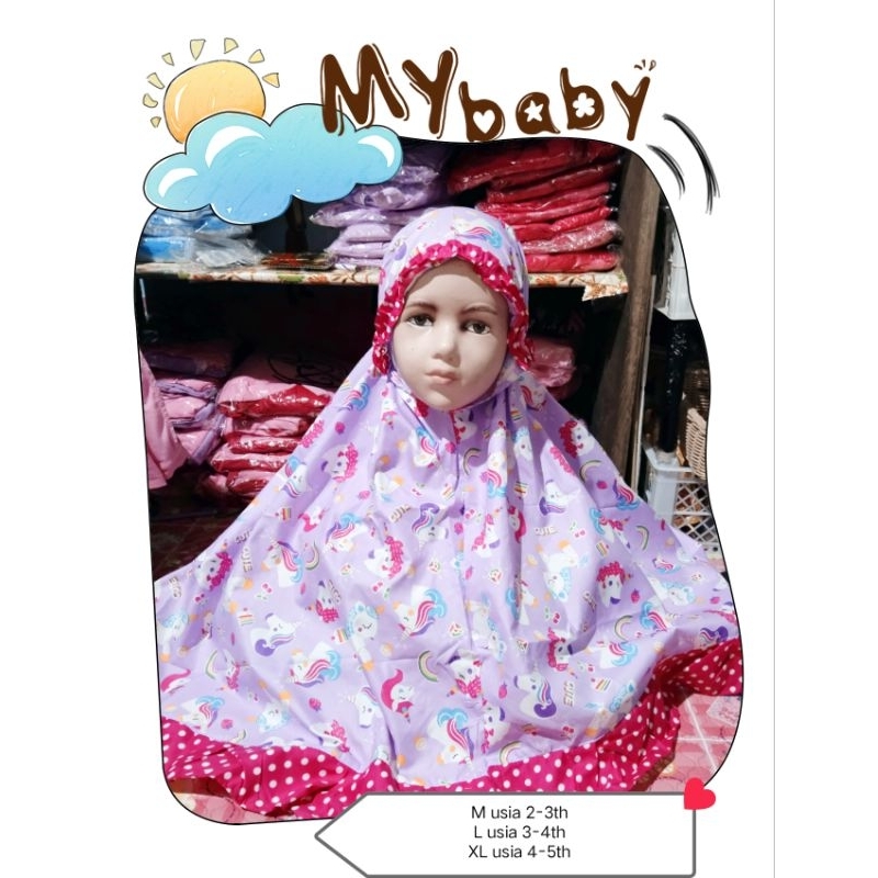 Mukena anak karakter mukena anak 3-5tahun