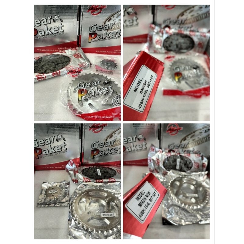 Gear Set Wilwood Suzuki Smash Old,Smash New/Gear Set Murah Wilwood/Paket Gear Suzuki Smash Old,Smash