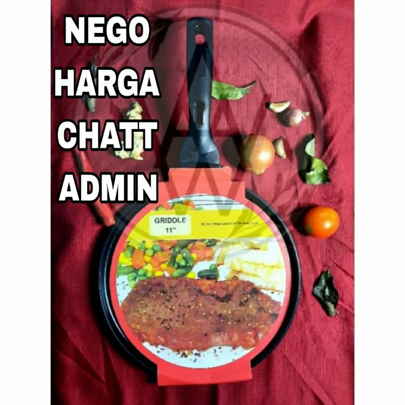 Griddle pan TANPA MINYAK anti lengket,anti gores dan karat,masakan matang sempurna BERGARANSI