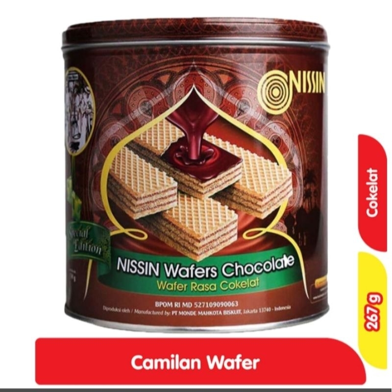 

Nissin wafer cholate kaleng 267g