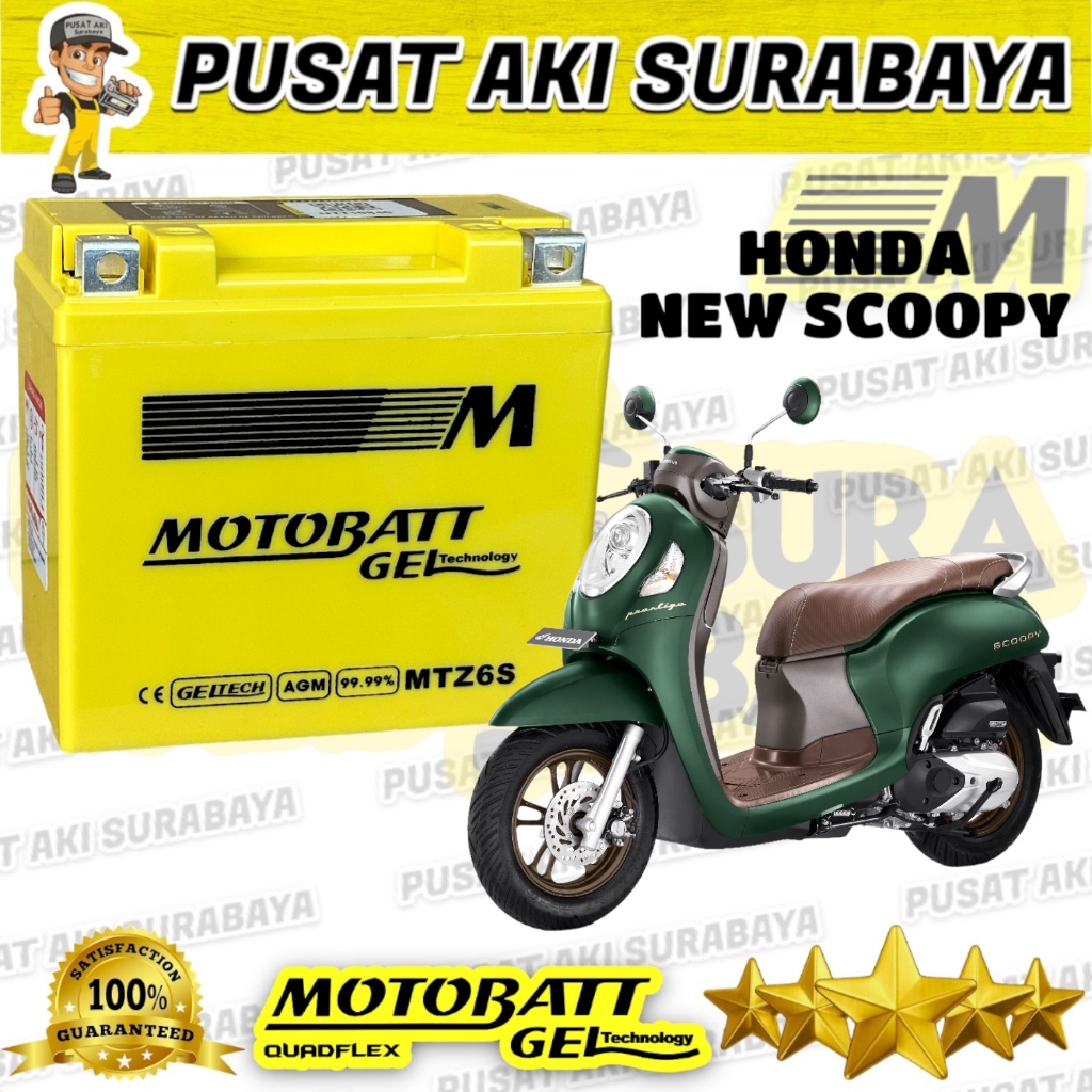 HONDA SCOOPY AKI MOTOR MOTOBATT MTZ6S ACCU MOTOBAT GEL SCOOPY FI NEW NMAX PCX YTZ6V AKI ORI GTZ6V
