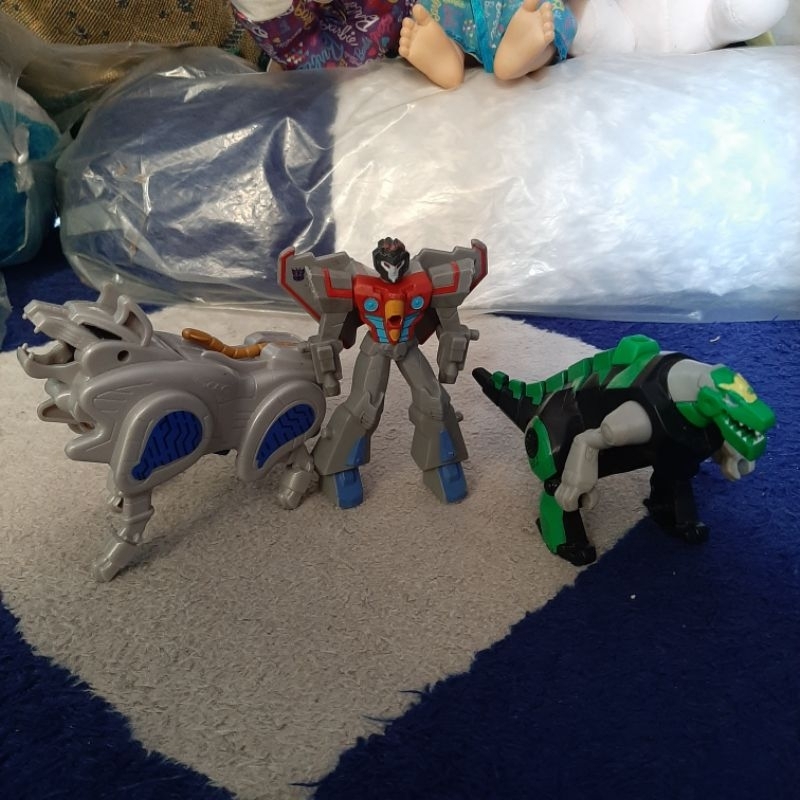 Mainan / figure dikoleksi transformers dinosarus & robot hewan powerranger cfc