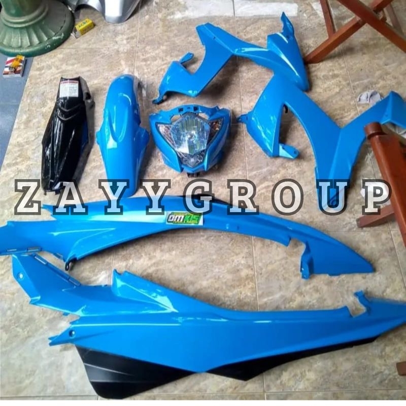 Sepaket Body Halus Suzuki Satria Fu New Warna Biru Langit Tahun 2012