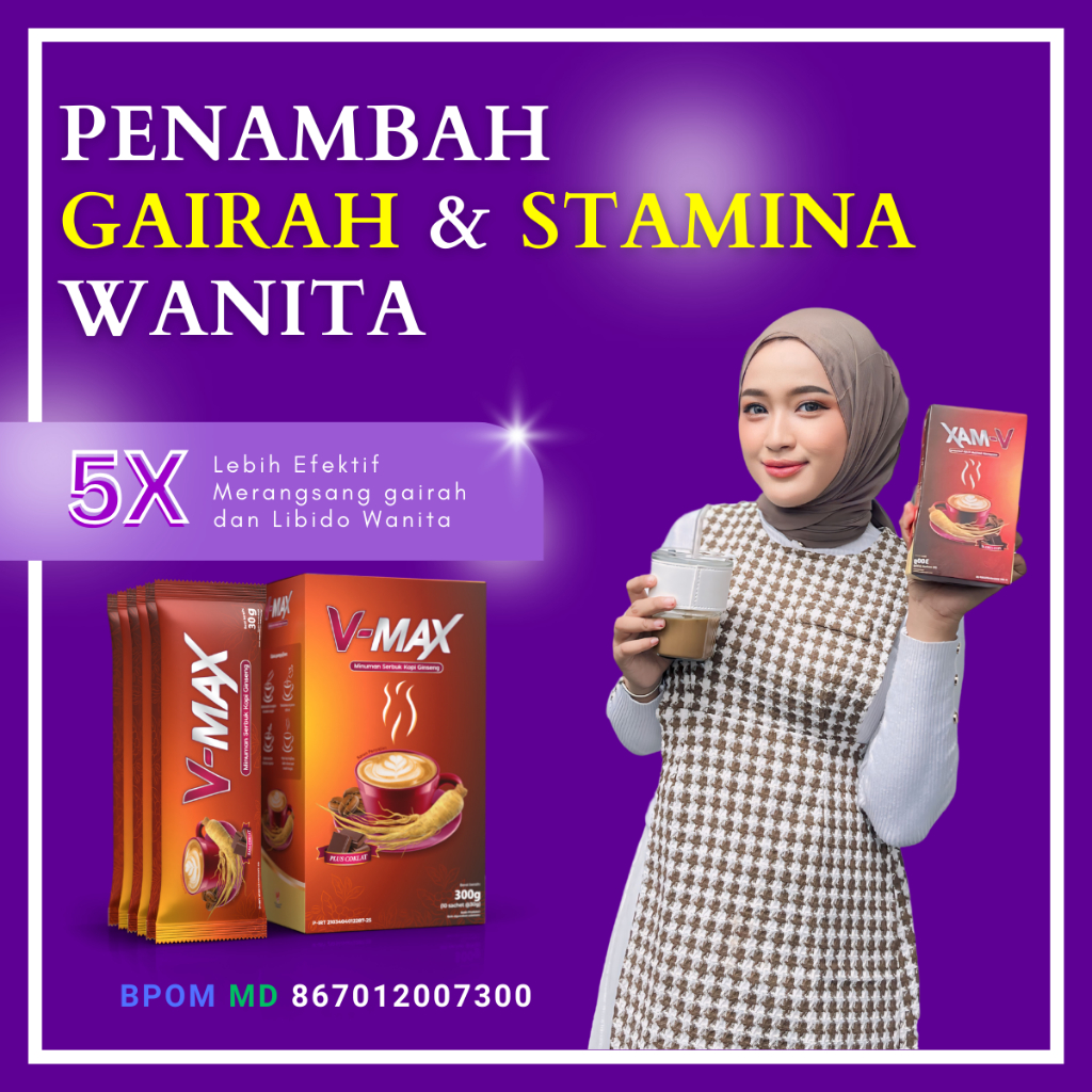 

V-MAX Obat Kuat Stamina Wanita Tahan Lama Perangsang Gairah Sexsual Wanita Untuk Mengencangkan Miss V KOPI G-MAX ORIGINAL KOPI STAMINA PRIA AMAN ( 100% BPOM & HALAL ) KUAT TAHAN LAMA