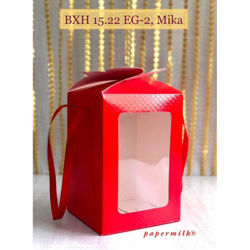 

Papermilk // BXH 15.22 EG2 transparan (motif wajik) , Gift box, kotak hadiah, kotak kue kering 250-500g , kotak lipat, Box instant