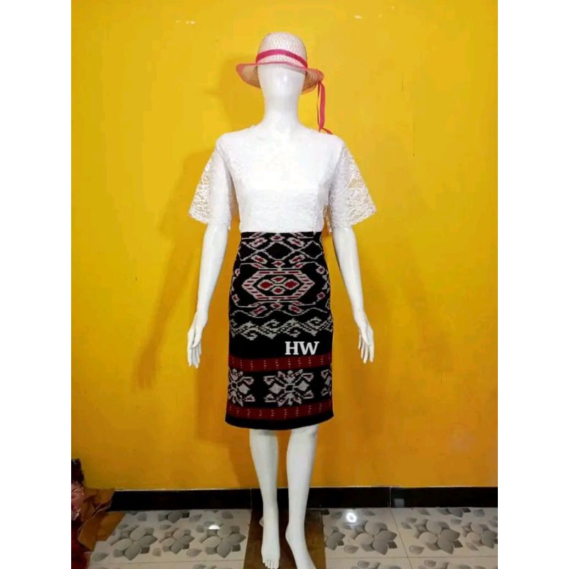 DRESS TENUN BROKAT putih