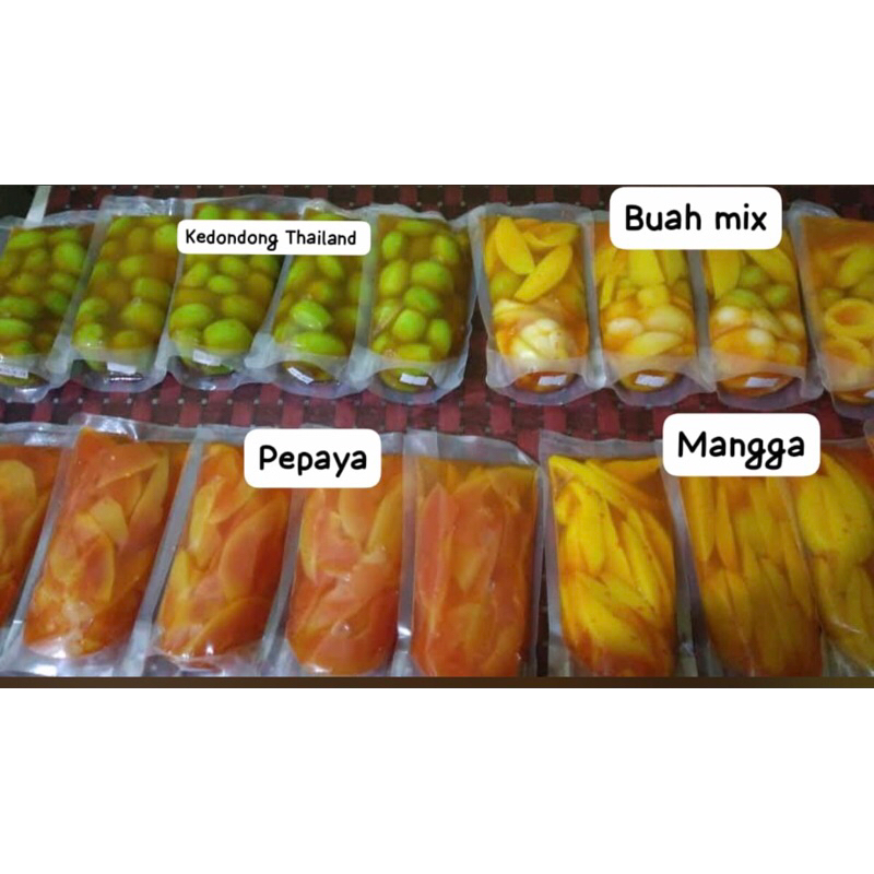 

ASINAN BUAH SEGAR BERAT 400gram (harap co beserta packing tambahan kardus bublewrap biar lebih aman)