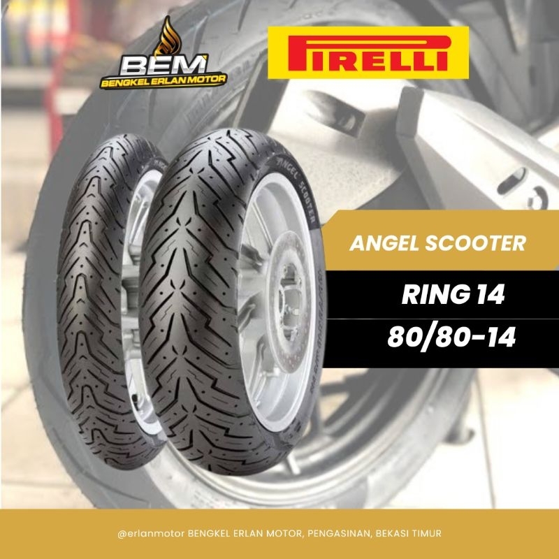 Ban Pirelli Ukuran 80/80 ring 14 beat Scoopy Vario 110 Tubeless