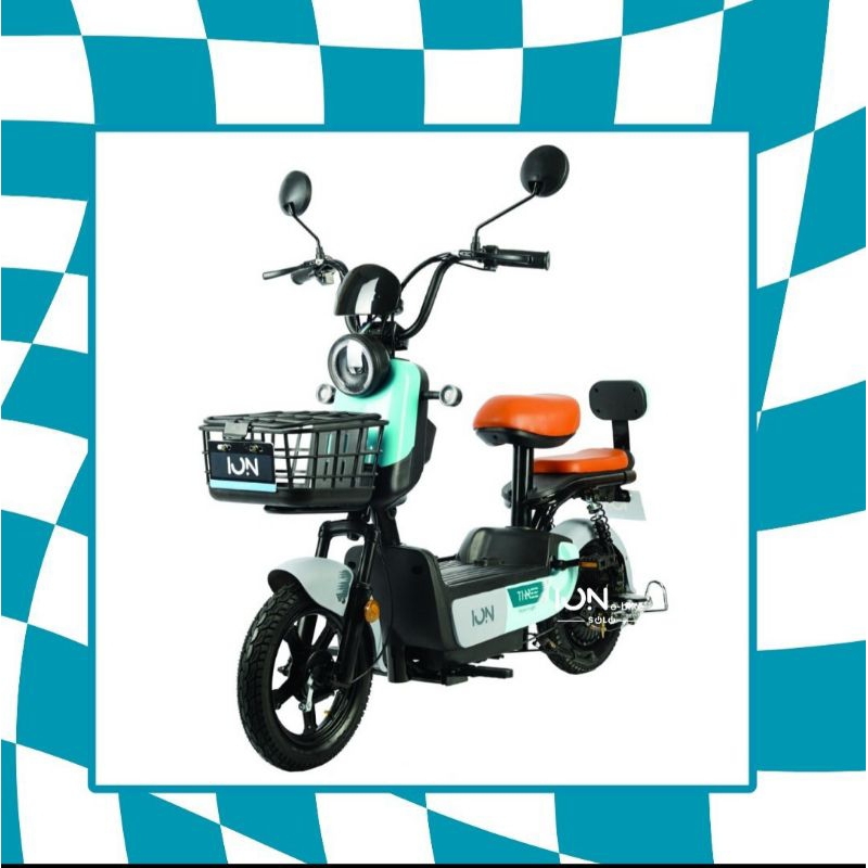 SEPEDA LISTRIK ION THREE S X GREY BLUE