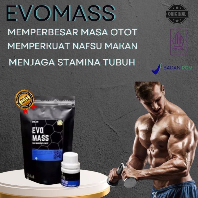 TERLARIS evomass kapsul suplemen penambah masa otot dan penambah berat badan ORIBPOM