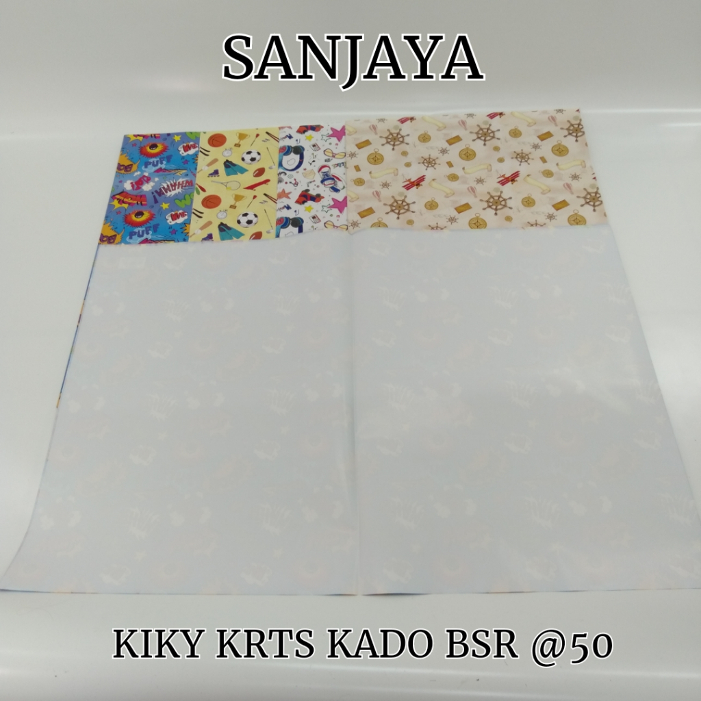 

[50 Lembar] Kiky Kertas Kado Besar / Kertas Pembungkus Kado Hadiah / Kertas Wrapping / Kiky Krts Kado Bsr @50