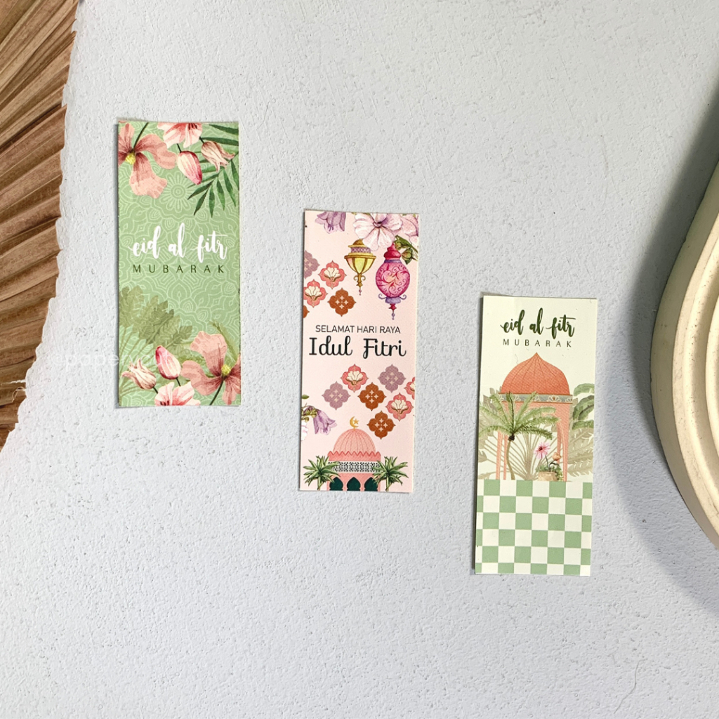 

Sticker Label Segel Packaging Box / Toples Kue Idul Fitri / Lebaran 4x11 cm