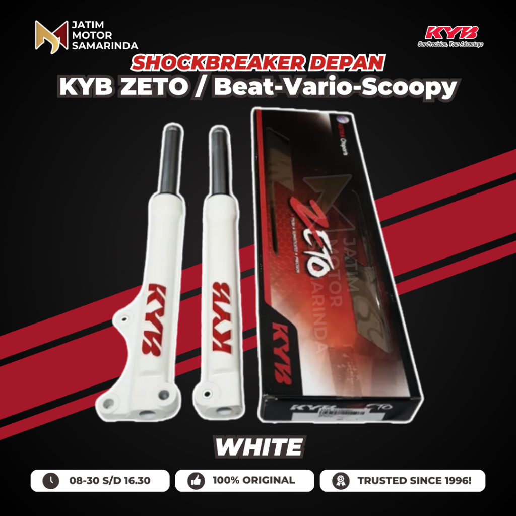 KYB Kayaba Zeto Astra Otoparts Shock Depan Komplit + Tabung untuk Beat Vario 110 Vario 125 Vario 150