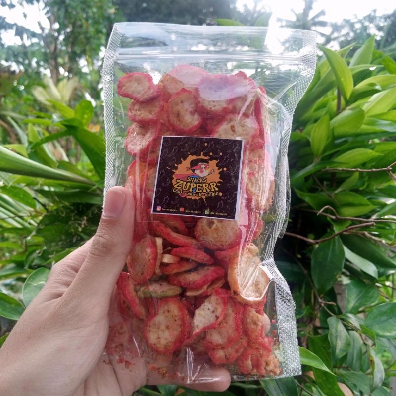 

krupuk pedas atau krupuk seblak daun jeruk