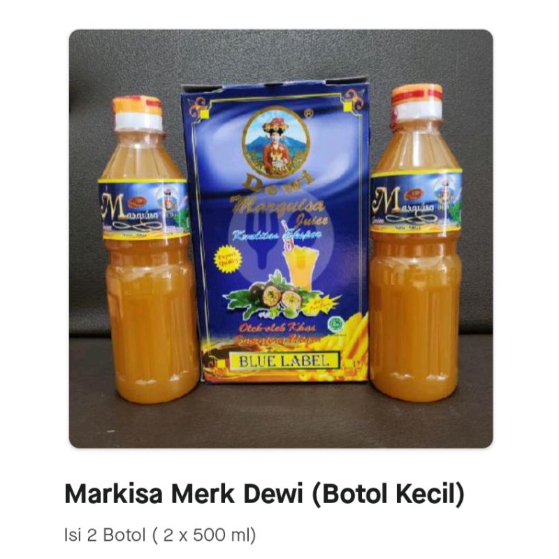 SIRUP MARKISA MERK DEWI BOTOL KECIL ( isi 2 botol )