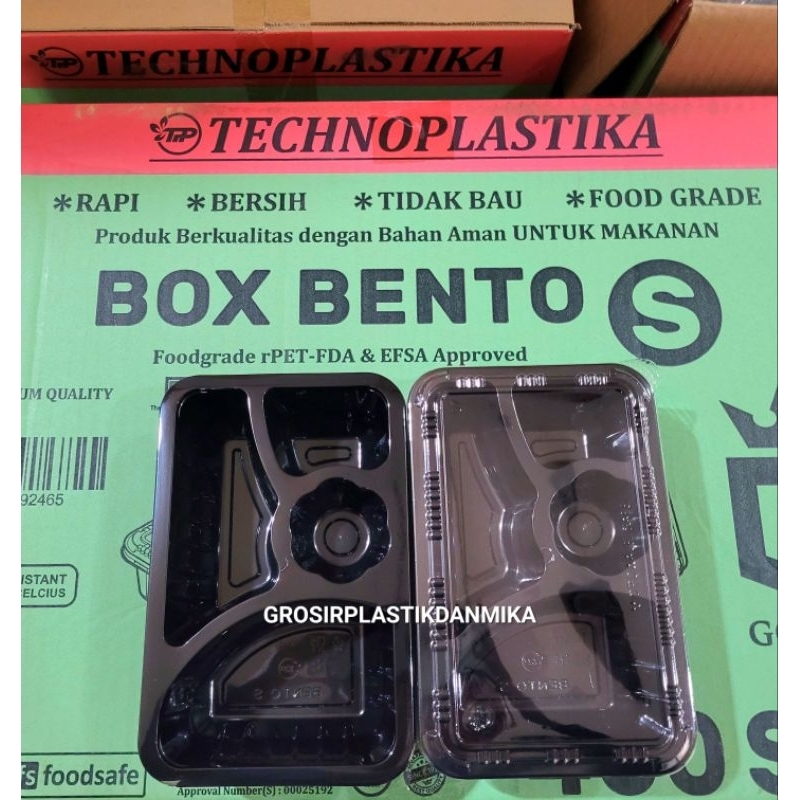 [ 1 PACK ] MIKA BOX BENTO S / MIKA BENTO SEKAT 4 MINI ISI 50 SET