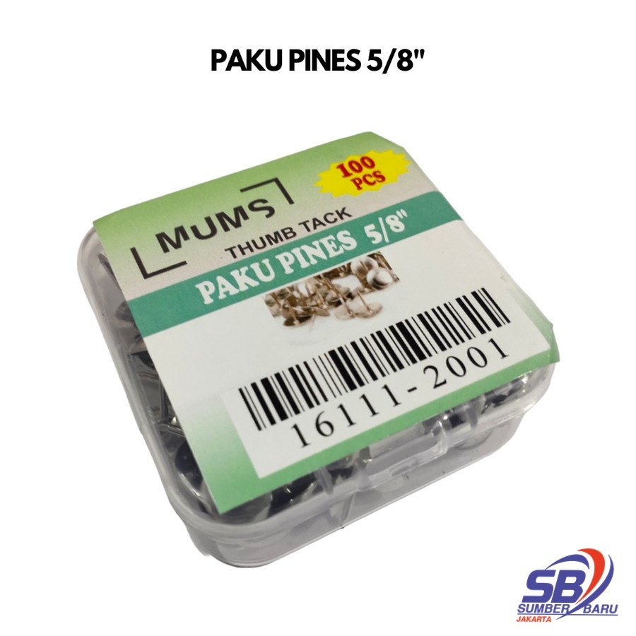 

Paku Payung Paku Pinus Pines Mading 5/8" Thumb Tacks MUMS +/- 100Pcs SBJ