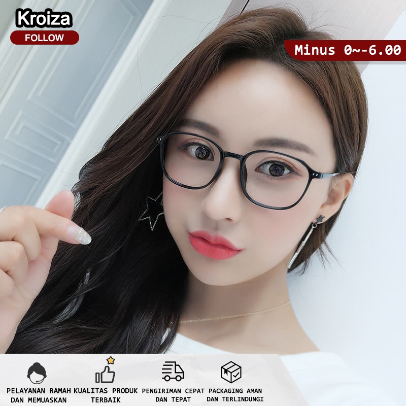 Kacamata Photocromic Wanita Minus Wanita Pria Cowok 2 In 1 Bluecromic Potocromic Fotocromic Elastik 