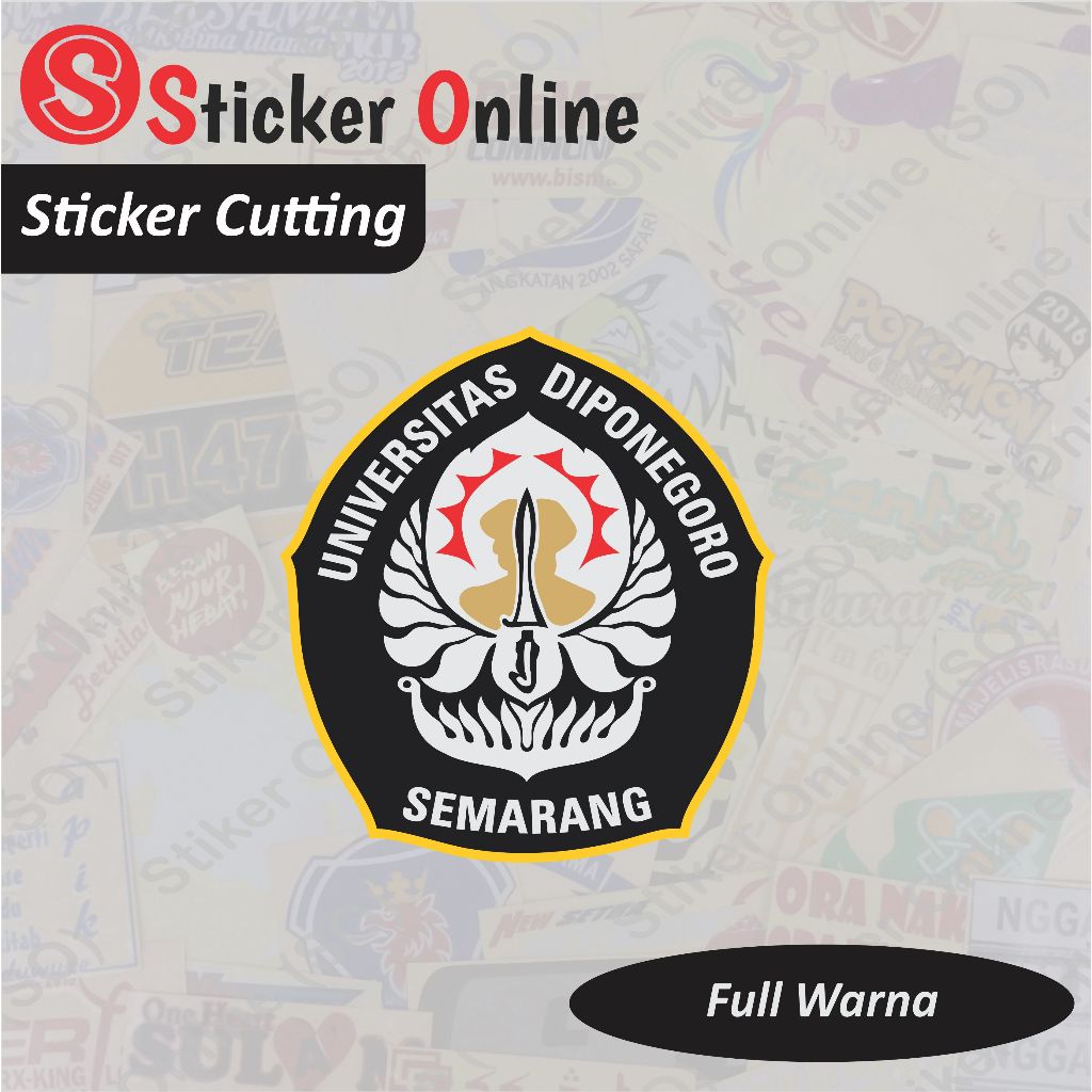 Stiker Universitas Diponegoro UNDIP | Sticker Cutting Motor Mobil