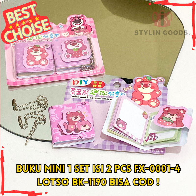 

LOTSO BOOK KECIL 1 SET ISI 2 PCS FX-00014 / BUKU NOTEBOOK FULLCOLOR KARTUN ANIMASI LOTSO BK-1190 (( MIRIP XM-8 )) BISA COD DAN GROSIRAN TERMURAH