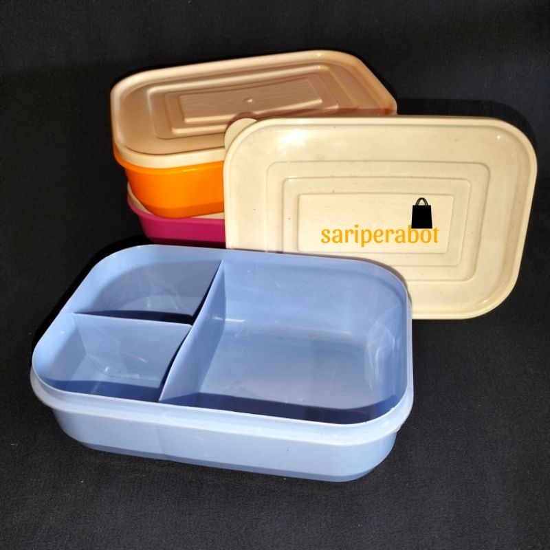 Lunch Box GRACIA PACK 850 ml / Kotak Bekal Sekat 3 PINGUIN