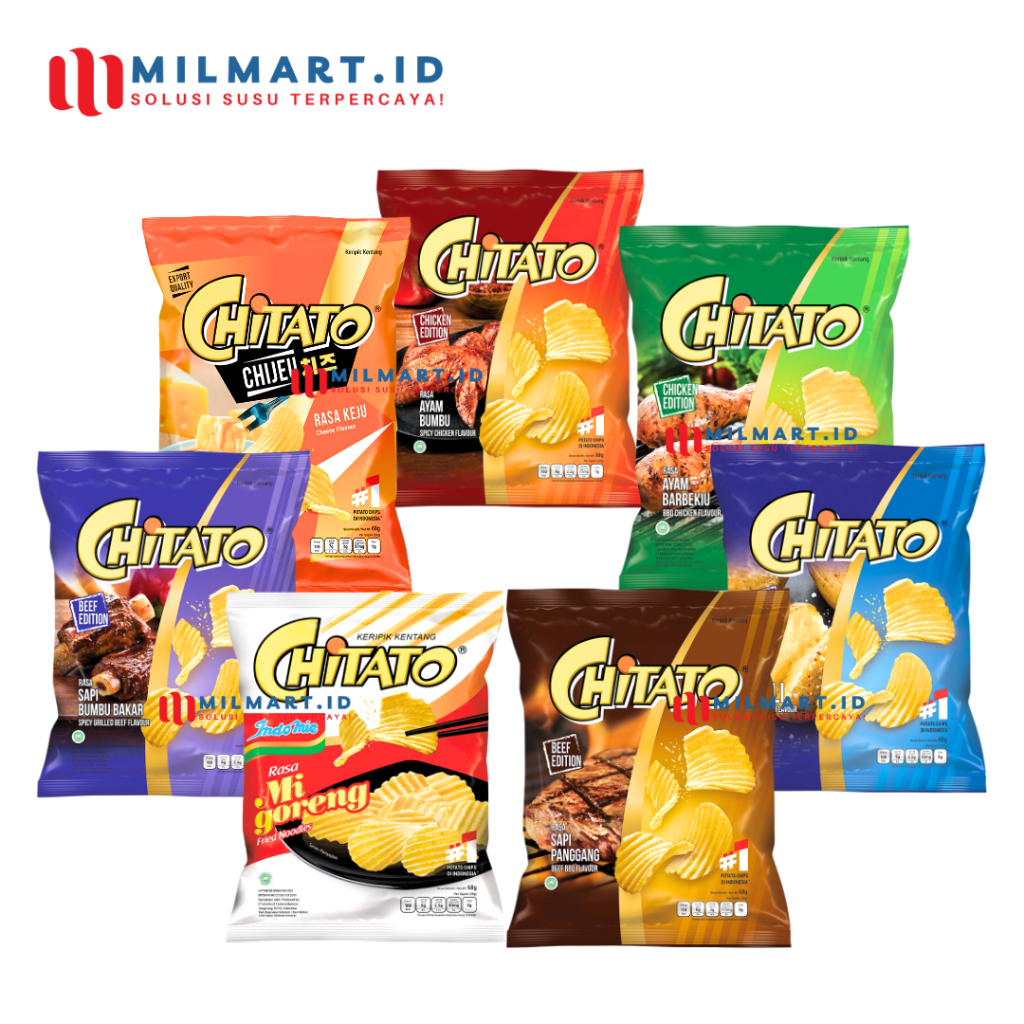 

CHITATO POTATO CHIPS SNACK 68 G SNAK KENTANG KEJU KERIPIK PANGGANG CAMILAN MAKANAN RINGAN