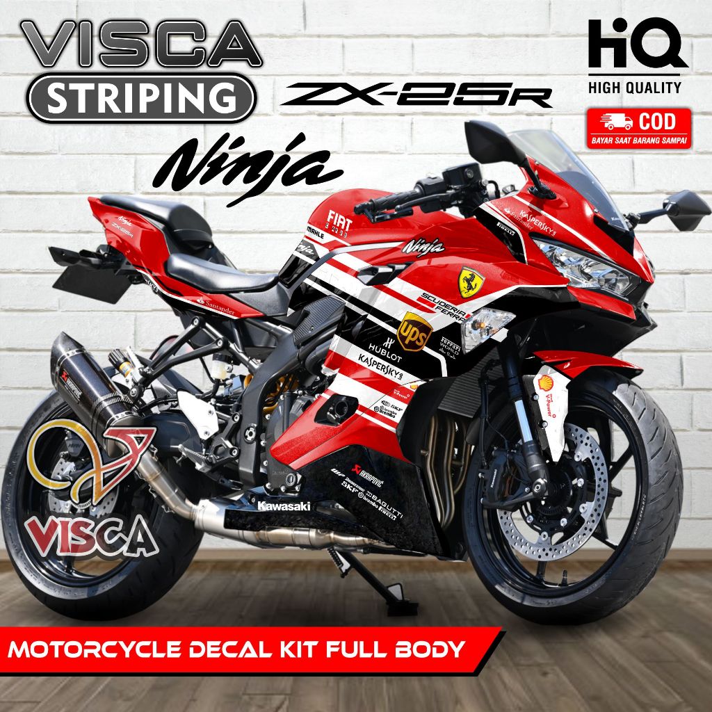 Decal Ninja ZX 25R Full Body - Stiker Motor ZX25R Full Body - Dekal Kawasaki Ninja ZX25R - Striping 