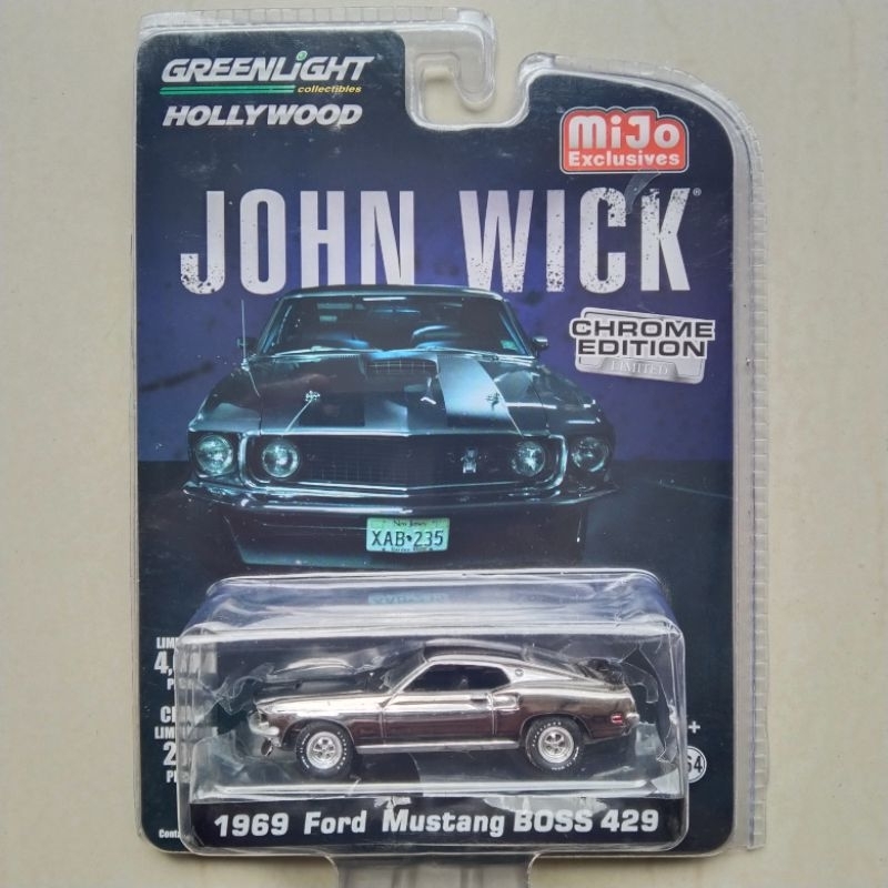 Greenlight 1969 Ford Mustang Boss John Wick Chorme