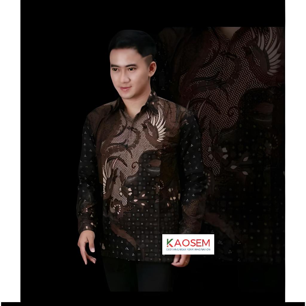 Kemeja Batik Pria Lengan Panjang Keren